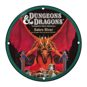 Dungeons & Dragons Sabre River Companion Game Adventure Porcelain Sign