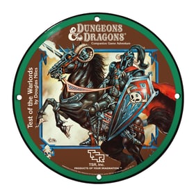 Enchanting 8" Dungeons & Dragons Porcelain Sign: Test of the Warlords Adventure