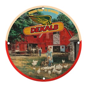 Vintage DEKALB Porcelain Sign ? Celebrating Agrarian Heritage and Tradition