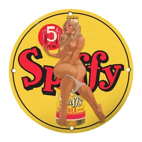 Unique 8" Round Vintage Porcelain Sign - Spiffy Cola - Collectible Art D?cor