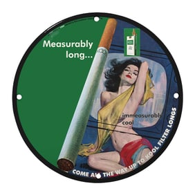 Unique Vintage 8" Porcelain Kool Cigarettes Sign - Rare Collectible Decor