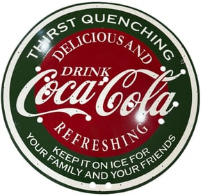 Iconic Coca-Cola Porcelain Neon Skin Sign - Thirst Quenching Refreshment