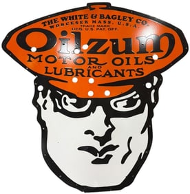 Vintage Oilzum Motor Oils Sign - Classic Porcelain Neon Skin