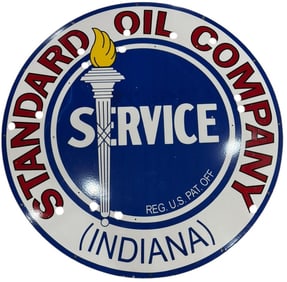 Standard Oil Company Service Porcelain Neon Skin Sign