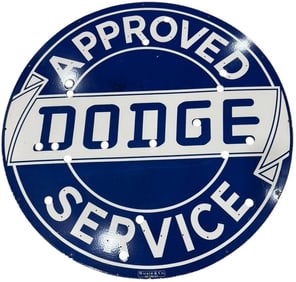 Approved Service Dodge Neon Skin Porcelain Sign