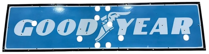 Illuminating Good Year Porcelain Neon Skin Sign for Automotive Enthusiasts