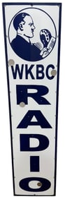 Classic WKBC Radio Porcelain Neon Skin Sign ? Iconic Wall Decor for Collectors