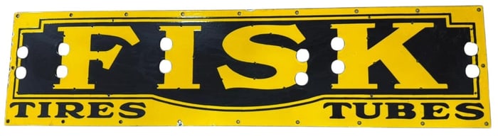 Fisk Tires Tubes Porcelain Neon Skin Sign - Eye-Catching Vintage Style for Collectors