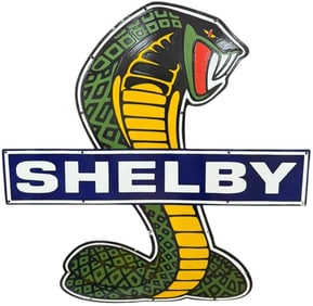 Iconic Shelby Cobra Neon Porcelain SkinSign ? Perfect for Car Enthusiasts