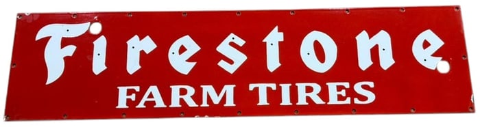 Vintage Firestone Farm Tires Porcelain Neon Skin Sign for Collectors and Decor