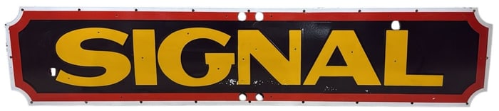 Illuminated Porcelain Neon Skin 'SIGNAL' Advertising Sign for Collectors