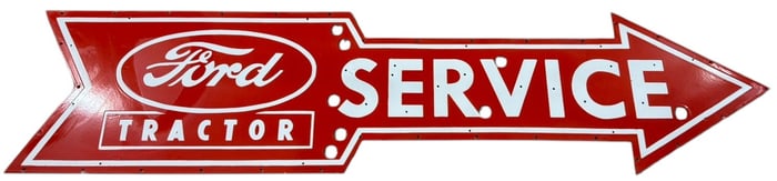 Ford Tractor Service Neon Skin Porcelain Sign - Eye-Catching Retro Advertising