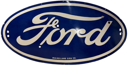 Classic Ford Porcelain Neon Skin Sign - Iconic Automotive Memorabilia
