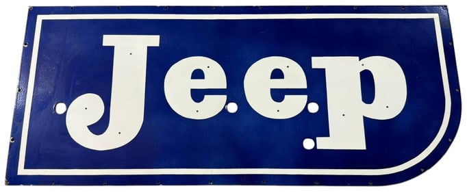 Illuminating Jeep Porcelain Neon Skin Sign for Automotive Enthusiasts