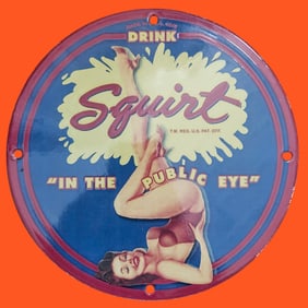Vintage Squirt Soda Porcelain Sign ? A Classic Collectible for Enthusiasts