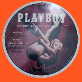 Vintage Playboy Porcelain Sign Featuring Marilyn Monroe: A Collector's Dream