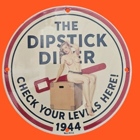 Vintage Coca-Cola Porcelain Sign Featuring Iconic Pin-Up Artwork