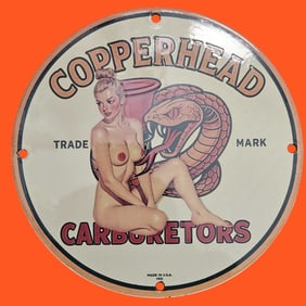 Vintage 1963 Valve & Vixens Porcelain Sign - Classic Automotive Decor