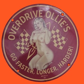 Rare 1954 Playboy Porcelain Sign - Iconic 'The Lost Cover' Art for Collectors