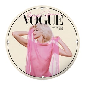 Vintage 8-Inch Porcelain Sign - Marilyn Monroe Vogue Last Sitting 1962