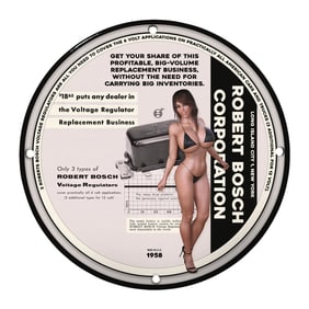 Vintage Robert Bosch Corporation 8-Inch Porcelain Sign - Collector's Item