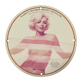 Vintage Marilyn Monroe Porcelain Sign - Iconic Hollywood Memorabilia Art (1961)
