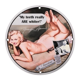 "My Teeth Really ARE Whiter!" ? 8 Inch Porcelain Sign Featuring Iconic Vintage Ad Art