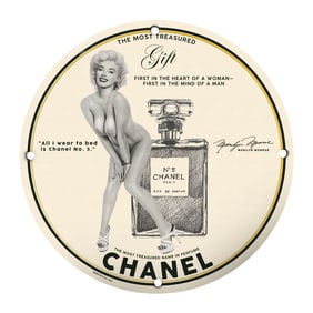 Vintage Marilyn Monroe Chanel No. 5 Porcelain Sign - A Treasured Gift