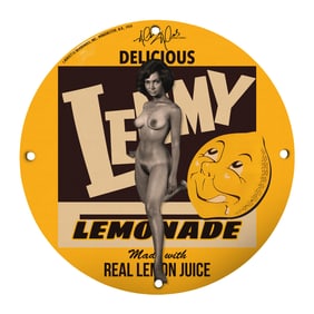 Vintage 1959 Lemonade Porcelain Sign - Retro Advertising Decor