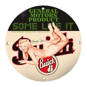 Vintage 1959 Buick Porcelain Sign - Marilyn Monroe Edition - Collector's Dream!