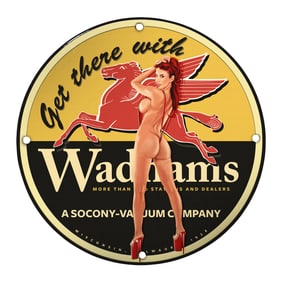 Unique 8-Inch Porcelain Pin-Up Girl Sign - Vintage Style Collectible Art