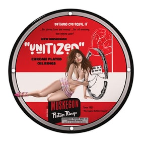 Unique Porcelain 8-Inch Pin-Up Girl Sign: Retro Charm for Vintage Collectors