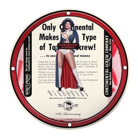 Vintage Inspired 8-Inch Porcelain Pin-Up Girl Sign - Unique D?cor for Collectors