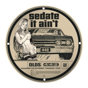 Vintage-Inspired Porcelain Pin-Up Girl 8-Inch Sign - Unique Art Deco Decor