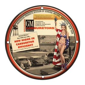 Vintage Porcelain Pin-Up Girl Sign - 8 Inch Unique Design for Collectors