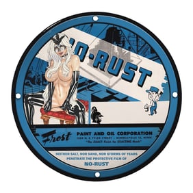 Vintage 8-Inch Porcelain Pin-Up Girl Sign - Unique Design for Collectors and Decor