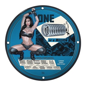 Porcelain SPRINGS Pin-Up Girl Sign: Vintage Charm with Style - 8 Inch Unique Design