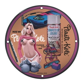 Exclusive Porcelain Pin-Up Girl Sign ? Unique 8 Inch Vintage Decor for Collectors