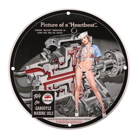Vintage Ceramic Pin-Up Girl Sign - Unique 8-Inch Decorative Plaque for Collectors