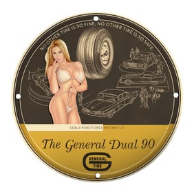 Unique 8-Inch Porcelain Pin-Up Girl Sign - Vintage Style Art for Collectors and Decor