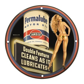 Vintage Style Porcelain Pin-Up Girl 8"Sign ? Unique Retro Decor for Collectors