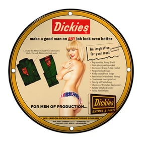 Vintage Porcelain Pin-Up Girl Sign - 8 Inch Unique Design for Men?s Fashion Enthusiasts