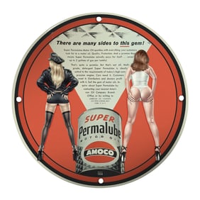 Unique 8-Inch Porcelain Pin-Up Girl Sign - Vintage Style Collectible Decor