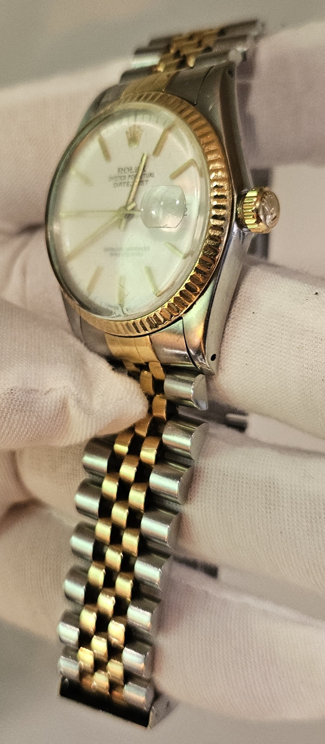 Authentic Vintage Rolex Datejust 16013 Two-Tone 18K Gold & Stainless Watch Original Box - 8