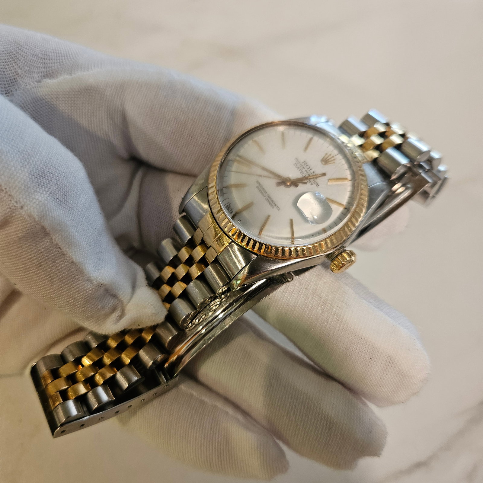 Authentic Vintage Rolex Datejust 16013 Two-Tone 18K Gold & Stainless Watch Original Box - 12