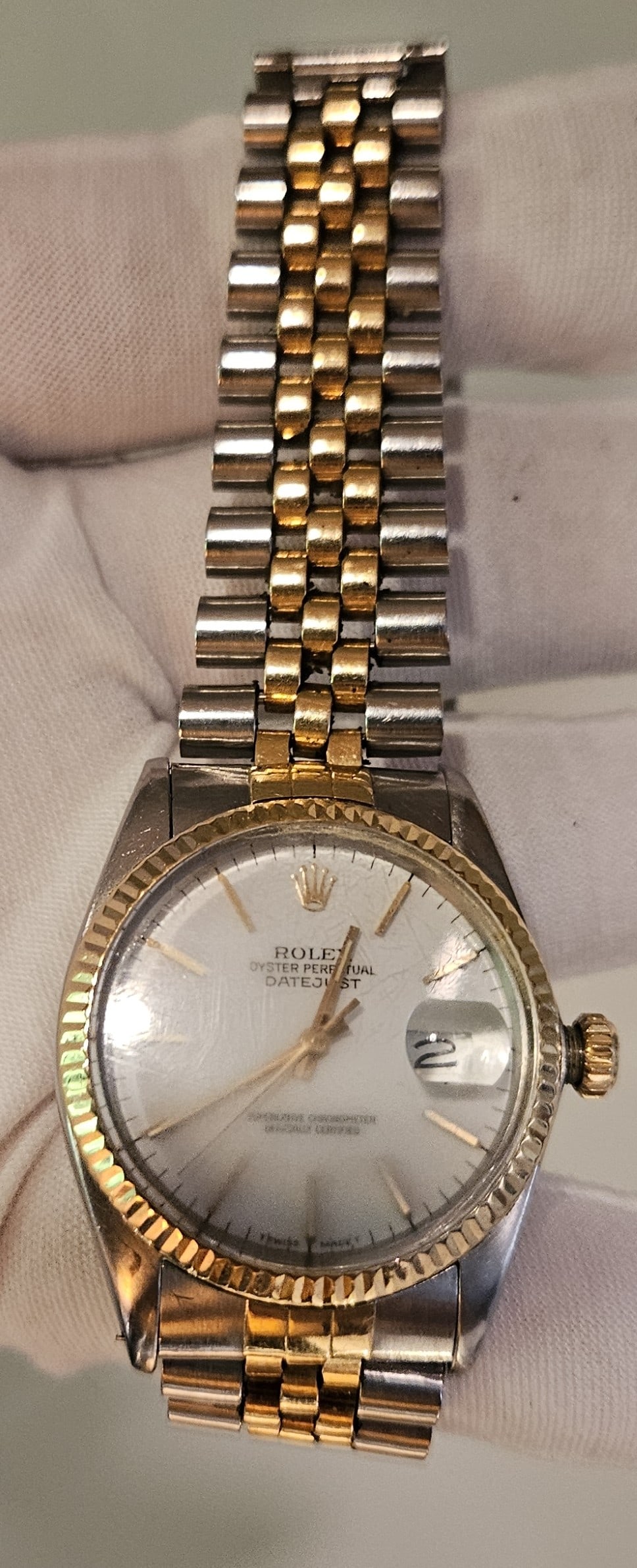 Authentic Vintage Rolex Datejust 16013 Two-Tone 18K Gold & Stainless Watch Original Box - 7