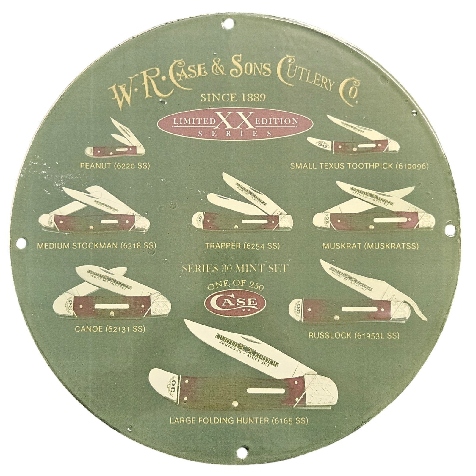 W.R. Case & Sons Cutlery Co. Limited XX Edition Porcelain Sign - Rare Collector's Item (1 of 2)