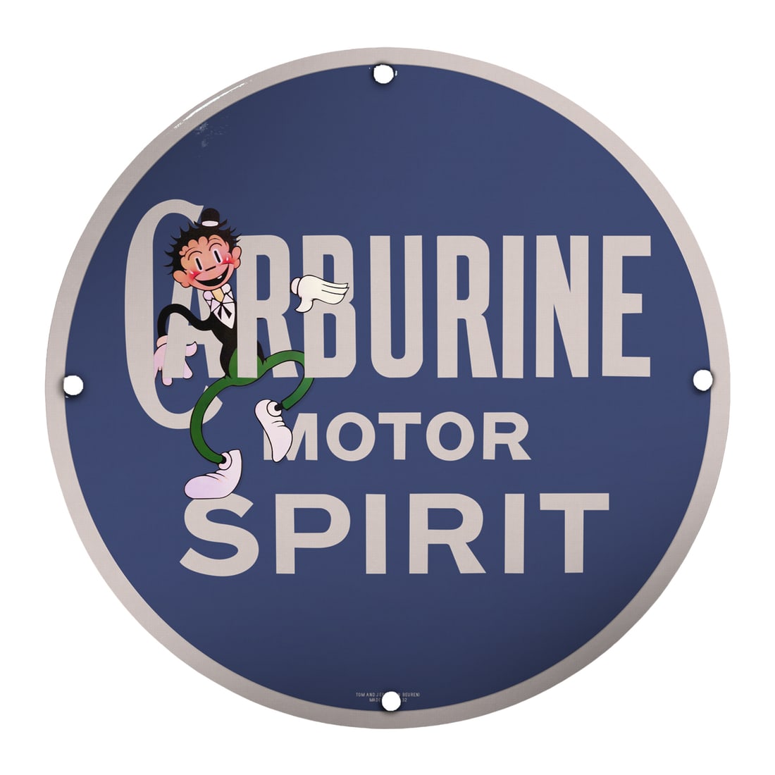 Vintage 8" Round Porcelain Signs - Classic Car Memorabilia for Collectors (1 of 2)