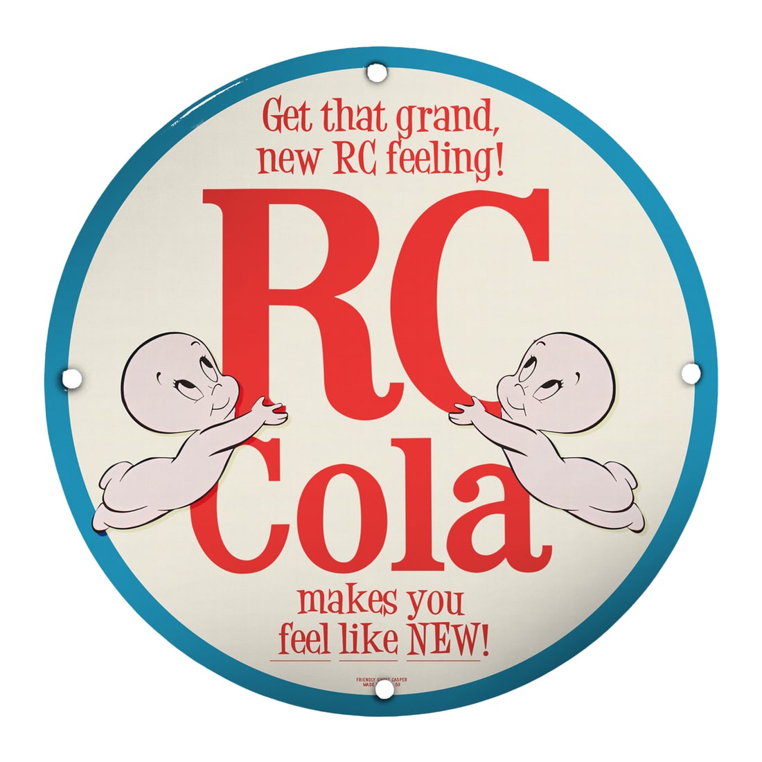 Vintage 8" RC Cola Porcelain Sign - Iconic Collectible from the Past: Discover the charm of nostalgia with our vintage 8-inch RC Cola porcelain sign. This collectible piece is a must-have for any soda enthusiast, vintage memorabilia collector, or fan of classic advertis