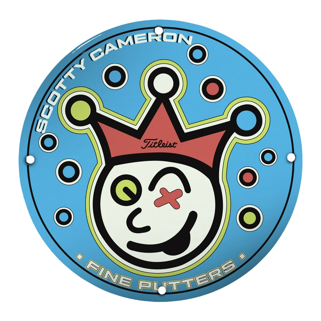Vintage 8" Scotty Cameron Porcelain Sign ? Retro Golf Memorabilia for Collectors: Discover the charm of vintage golf memorabilia with this stunning 8-inch porcelain sign featuring the iconic Scotty Cameron logo. Perfect for golf enthusiasts and collectors alike, this high-quality s